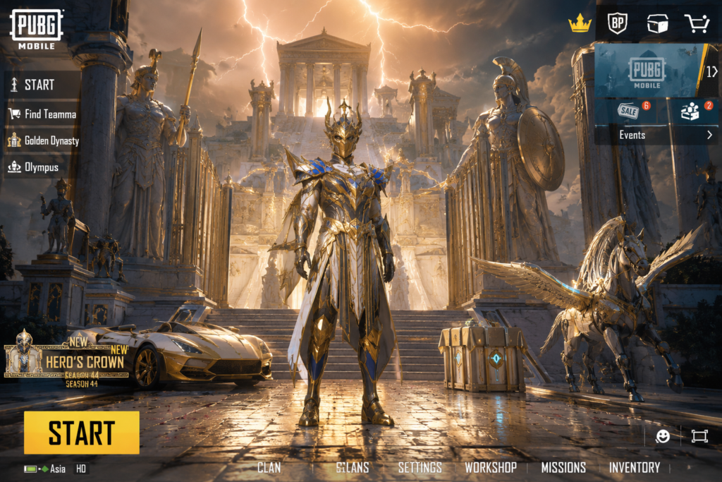 PUBG Mobile Season 44 Hero's Crown: Erangel Berubah Jadi Mitologi Yunani