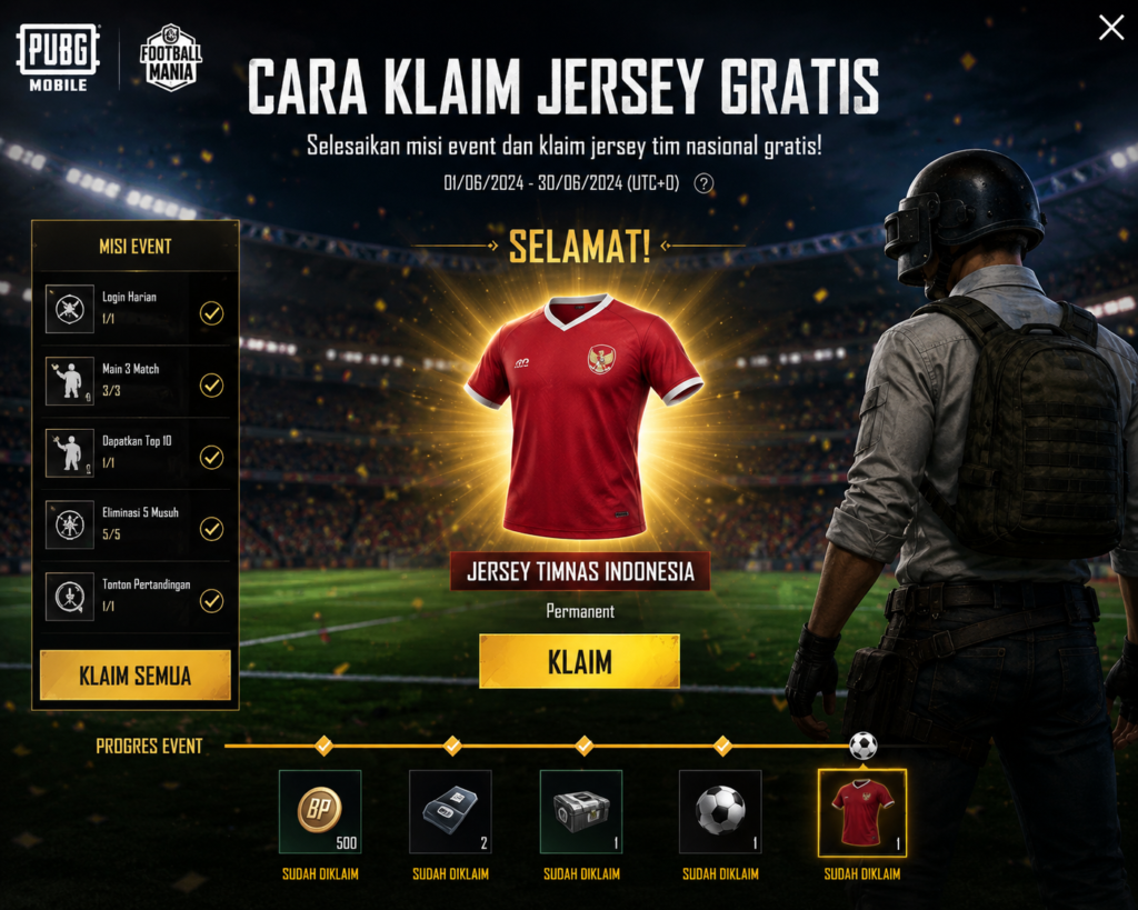 PUBG Mobile Flame on Football: Jersey Gratis Hangus Hari Ini, Jangan Lewat 3 PUBG Mobile Flame on Football: Jersey Gratis Hangus Hari Ini, Jangan Lewat